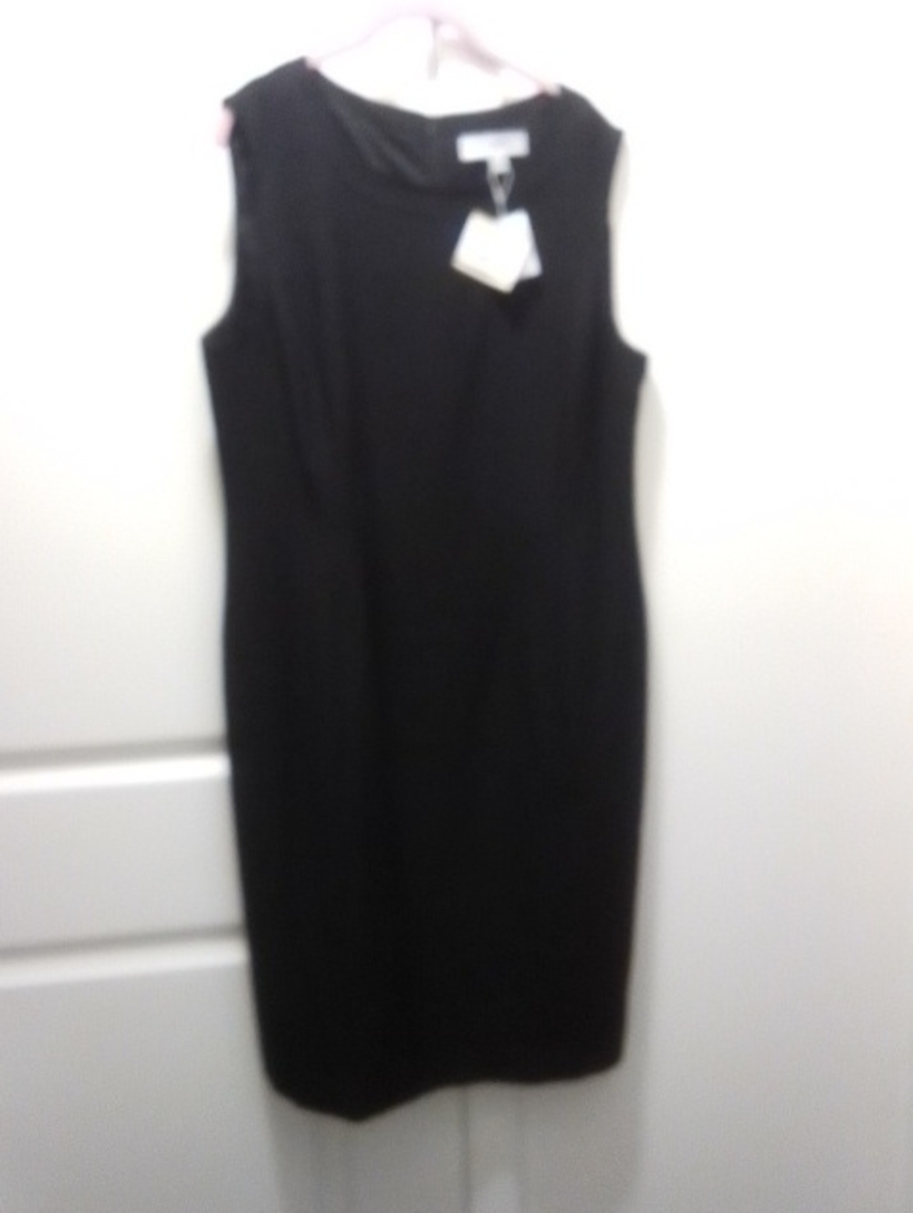 Classic Black Sleeveless Sheath Dress -